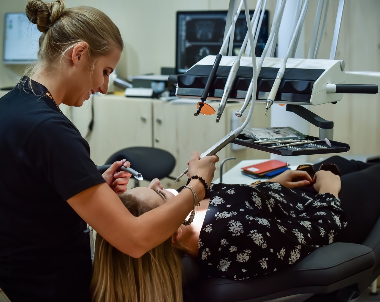 dentist working on a patient